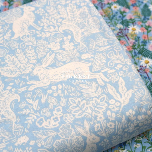 cotton - Wildwood Fable Blue - FO:REST Fabric 布恩堂Liberty fabrictana lawnjapanese fabricykk zipper