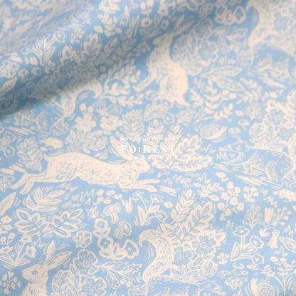 cotton - Wildwood Fable Blue - FO:REST Fabric 布恩堂Liberty fabrictana lawnjapanese fabricykk zipper