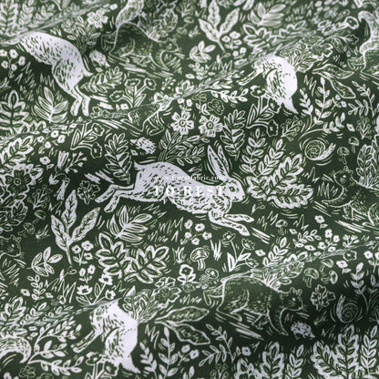 cotton - Wildwood Fable Green - FO:REST Fabric 布恩堂Liberty fabrictana lawnjapanese fabricykk zipper