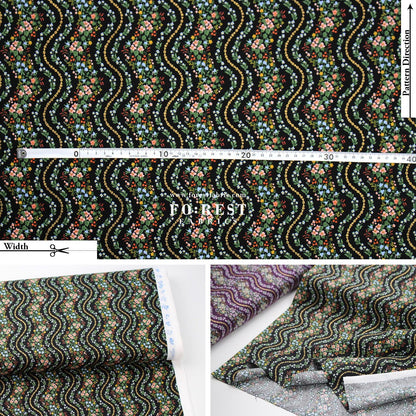 cotton - Wildwood Vines fabric - FO:REST Fabric 布恩堂Liberty fabrictana lawnjapanese fabricykk zipper