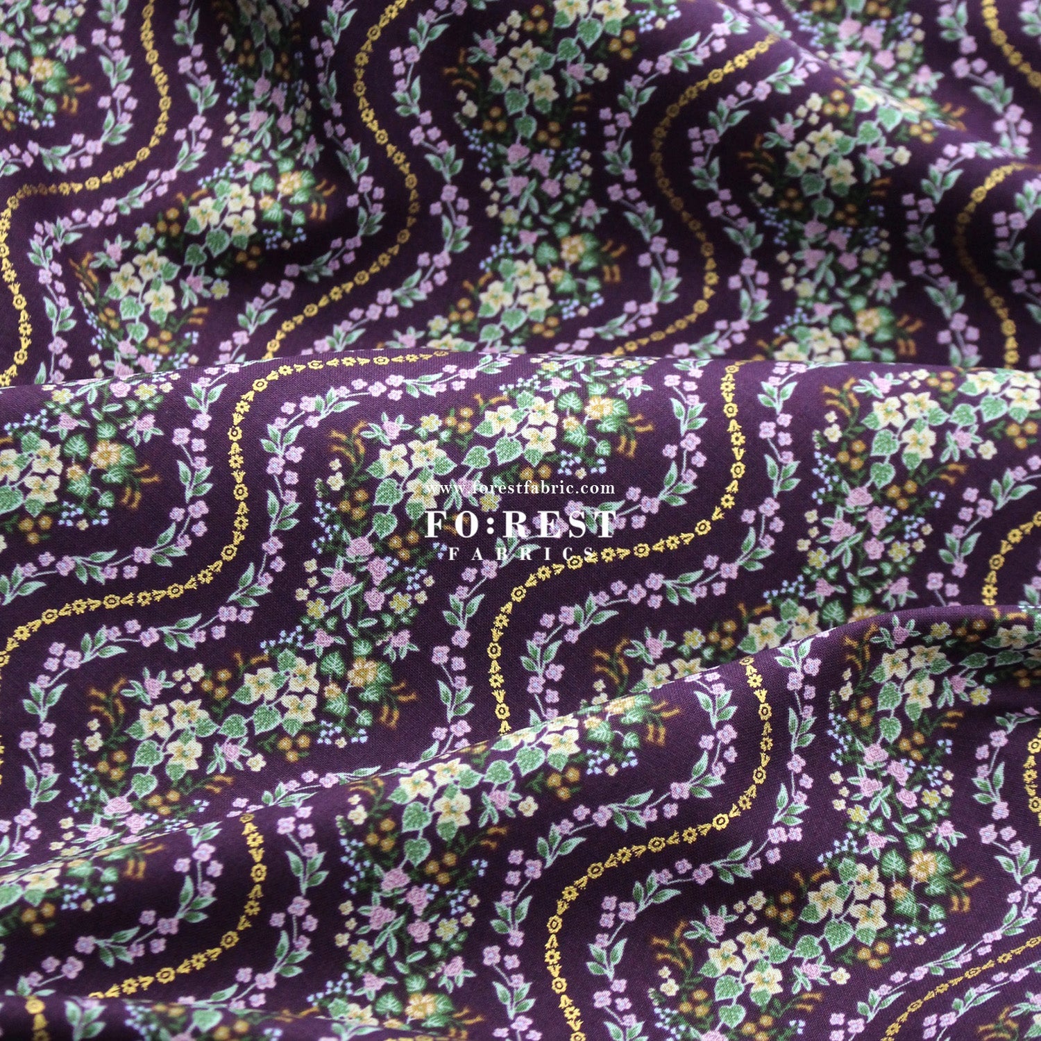 cotton - Wildwood Vines fabric - FO:REST Fabric 布恩堂Liberty fabrictana lawnjapanese fabricykk zipper