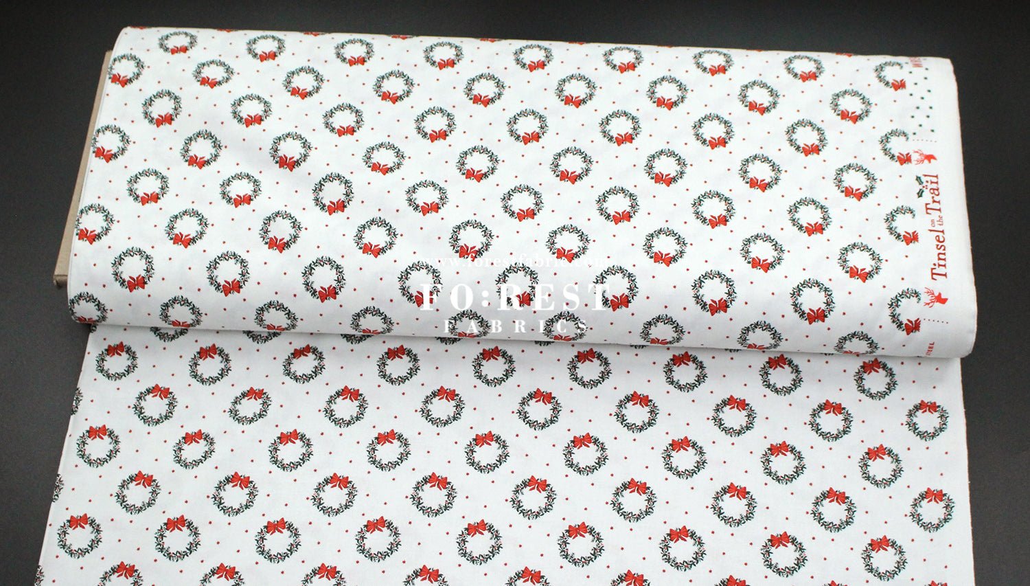 cotton - Wreath Noel Fabric - FO:REST Fabric 布恩堂Liberty fabrictana lawnjapanese fabricykk zipper