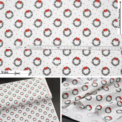 cotton - Wreath Noel Fabric - FO:REST Fabric 布恩堂Liberty fabrictana lawnjapanese fabricykk zipper