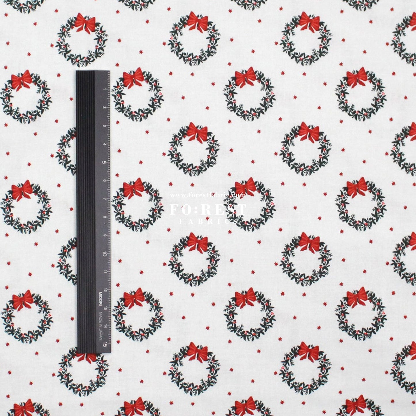 cotton - Wreath Noel Fabric - FO:REST Fabric 布恩堂Liberty fabrictana lawnjapanese fabricykk zipper
