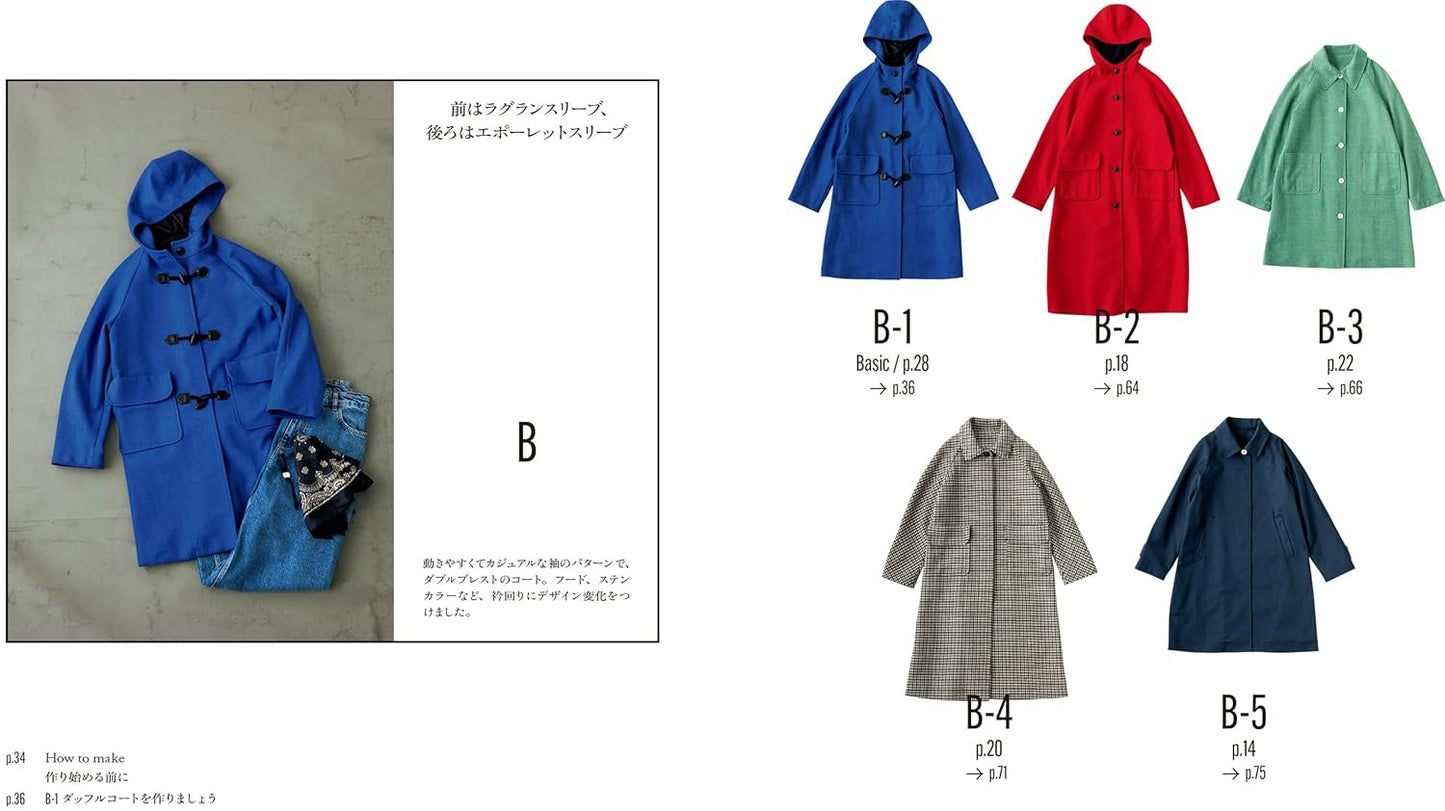 Craft Books - Make a coat you'll want to cherish - FO:REST Fabric 布恩堂Liberty fabrictana lawnjapanese fabricykk zipper