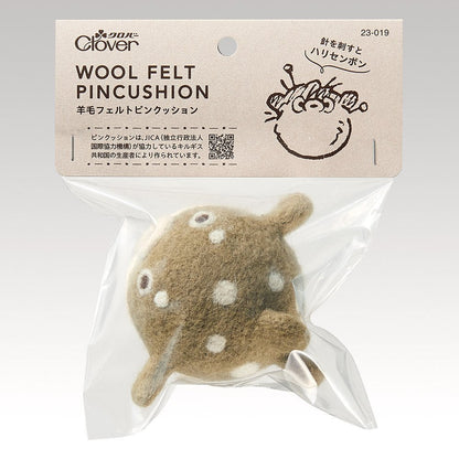 Cuteeee Wool felt pincushion 羊毛氈針墊 - FO:REST Fabric 布恩堂Liberty fabrictana lawnjapanese fabricykk zipper