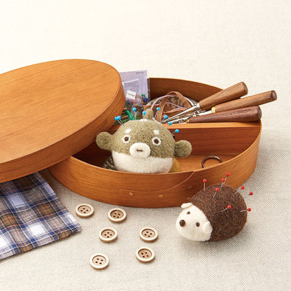 Cuteeee Wool felt pincushion 羊毛氈針墊 - FO:REST Fabric 布恩堂Liberty fabrictana lawnjapanese fabricykk zipper