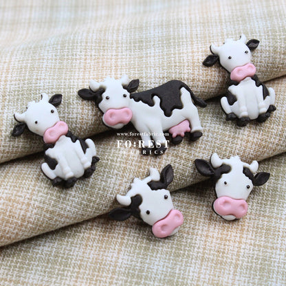 Dairy Cows Buttons - FO:REST Fabric 布恩堂Liberty fabrictana lawnjapanese fabricykk zipper