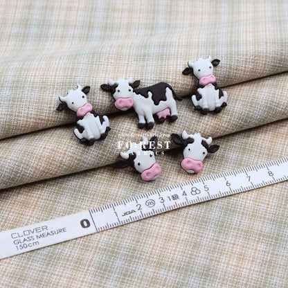 Dairy Cows Buttons - FO:REST Fabric 布恩堂Liberty fabrictana lawnjapanese fabricykk zipper