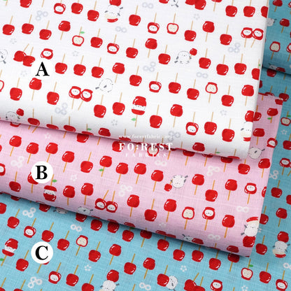 Dobby - Apple Candy Shima - enaga fabric - FO:REST Fabric 布恩堂Liberty fabrictana lawnjapanese fabricykk zipper