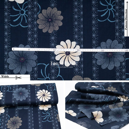 dobby - Asanoha Floral fabric - FO:REST Fabric 布恩堂Liberty fabrictana lawnjapanese fabricykk zipper