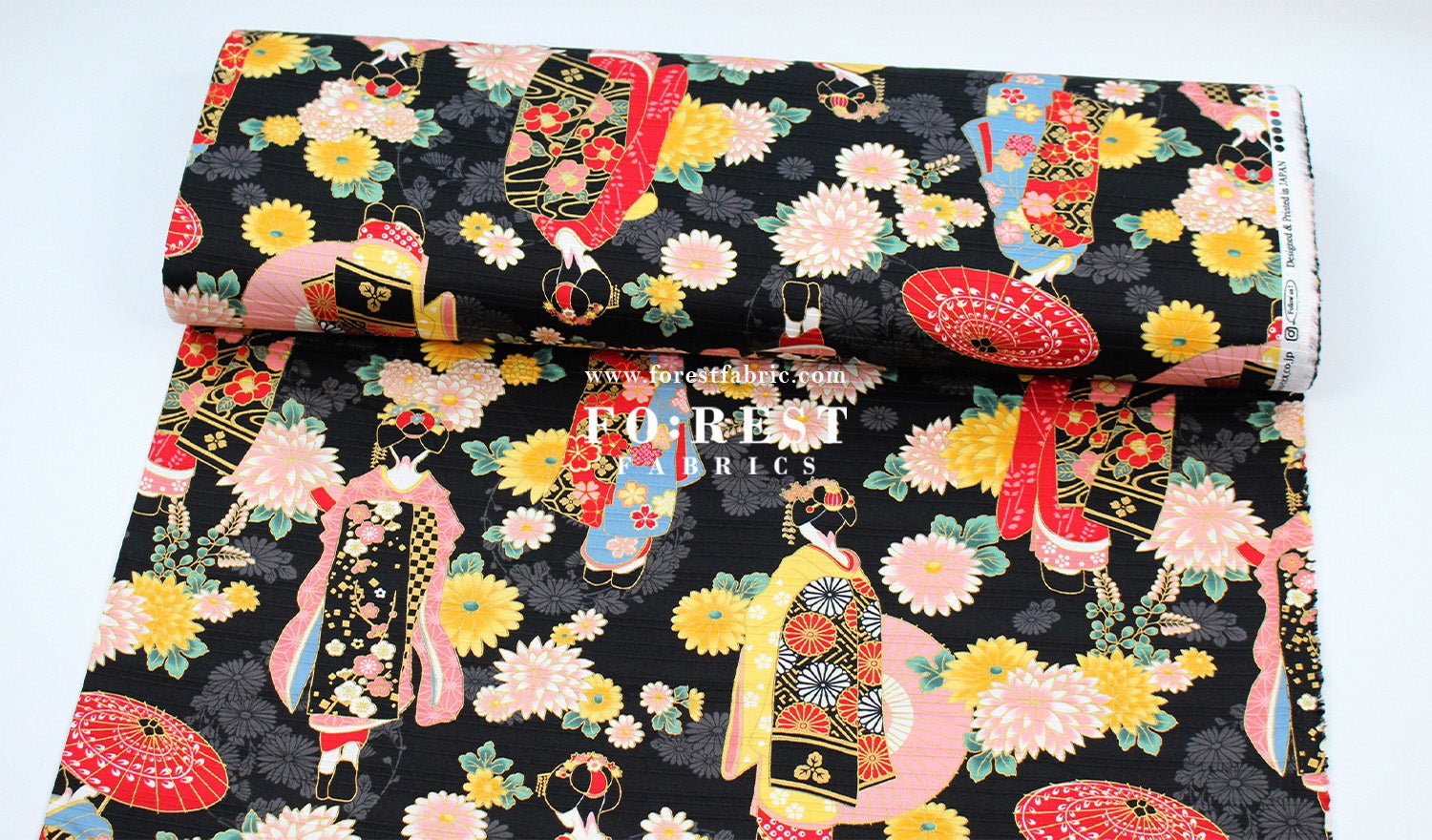 Dobby - Kyoto Geisha Japanese Style fabric - FO:REST Fabric 布恩堂Liberty fabrictana lawnjapanese fabricykk zipper