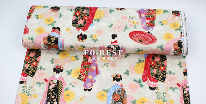 Dobby - Kyoto Geisha Japanese Style fabric - FO:REST Fabric 布恩堂Liberty fabrictana lawnjapanese fabricykk zipper