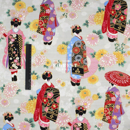 Dobby - Kyoto Geisha Japanese Style fabric - FO:REST Fabric 布恩堂Liberty fabrictana lawnjapanese fabricykk zipper