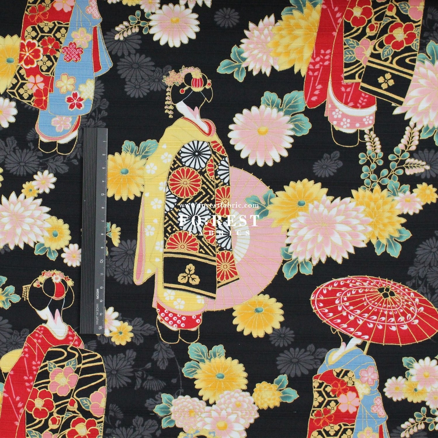 Dobby - Kyoto Geisha Japanese Style fabric - FO:REST Fabric 布恩堂Liberty fabrictana lawnjapanese fabricykk zipper