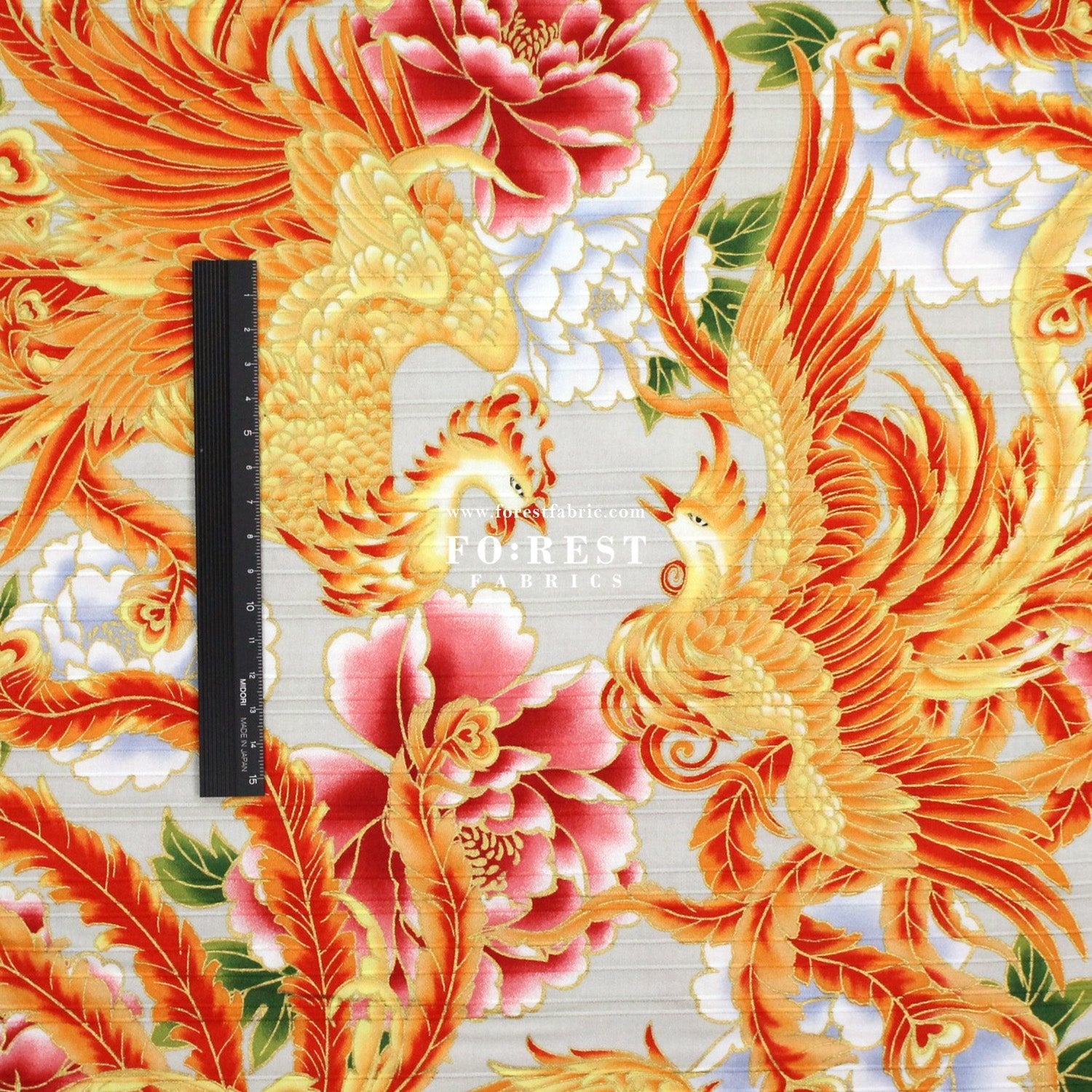 Dobby - Phoenix Japanese Style fabric - FO:REST Fabric 布恩堂Liberty fabrictana lawnjapanese fabricykk zipper