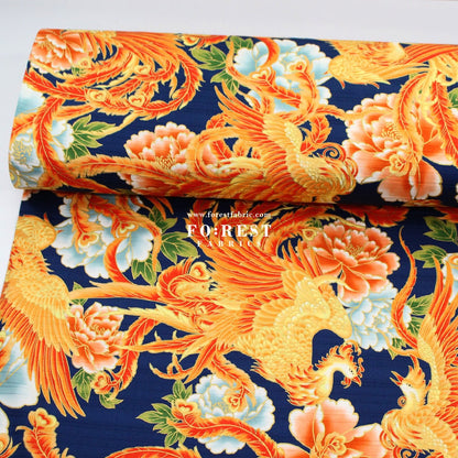Dobby - Phoenix Japanese Style fabric - FO:REST Fabric 布恩堂Liberty fabrictana lawnjapanese fabricykk zipper
