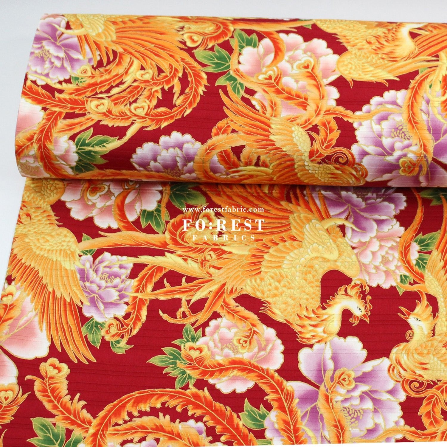 Dobby - Phoenix Japanese Style fabric - FO:REST Fabric 布恩堂Liberty fabrictana lawnjapanese fabricykk zipper