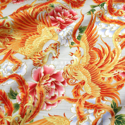 Dobby - Phoenix Japanese Style fabric - FO:REST Fabric 布恩堂Liberty fabrictana lawnjapanese fabricykk zipper