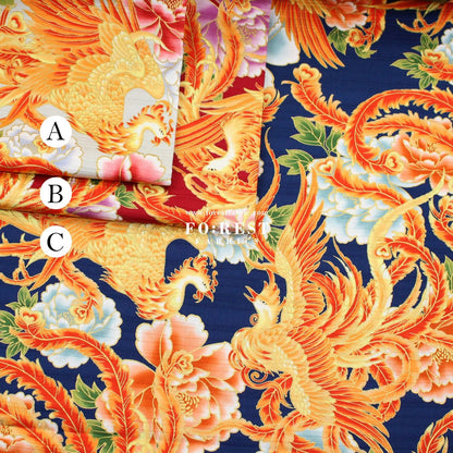 Dobby - Phoenix Japanese Style fabric - FO:REST Fabric 布恩堂Liberty fabrictana lawnjapanese fabricykk zipper