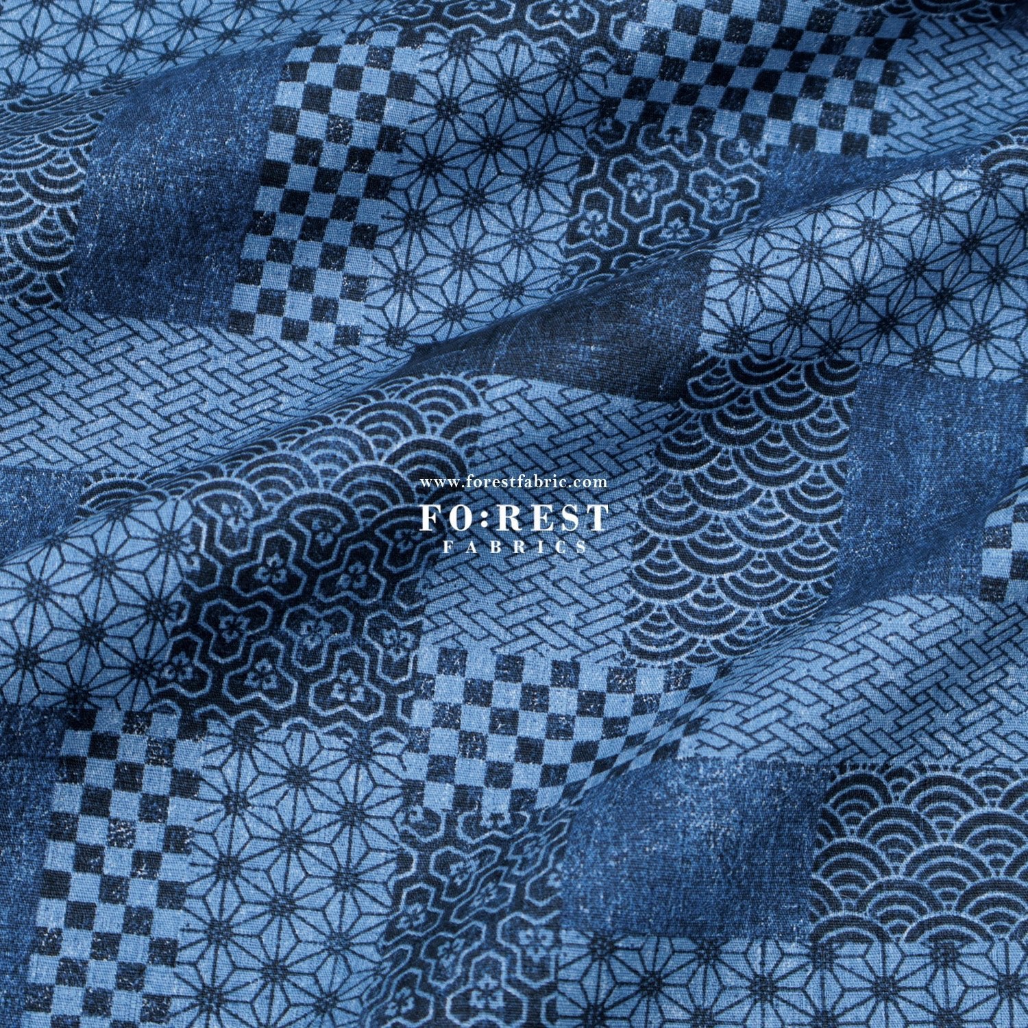 Dobby - Quilting style traditional Japanese fabric - FO:REST Fabric 布恩堂Liberty fabrictana lawnjapanese fabricykk zipper