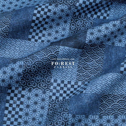 Dobby - Quilting style traditional Japanese fabric - FO:REST Fabric 布恩堂Liberty fabrictana lawnjapanese fabricykk zipper