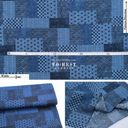 Dobby - Quilting style traditional Japanese fabric - FO:REST Fabric 布恩堂Liberty fabrictana lawnjapanese fabricykk zipper