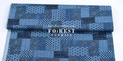 Dobby - Quilting style traditional Japanese fabric - FO:REST Fabric 布恩堂Liberty fabrictana lawnjapanese fabricykk zipper