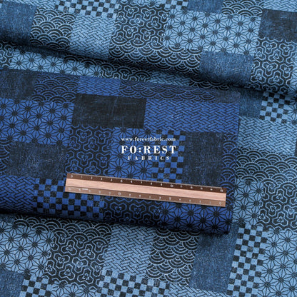 Dobby - Quilting style traditional Japanese fabric - FO:REST Fabric 布恩堂Liberty fabrictana lawnjapanese fabricykk zipper