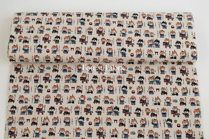 dobby - Tales of the Shiba Samurai fabric - FO:REST Fabric 布恩堂Liberty fabrictana lawnjapanese fabricykk zipper