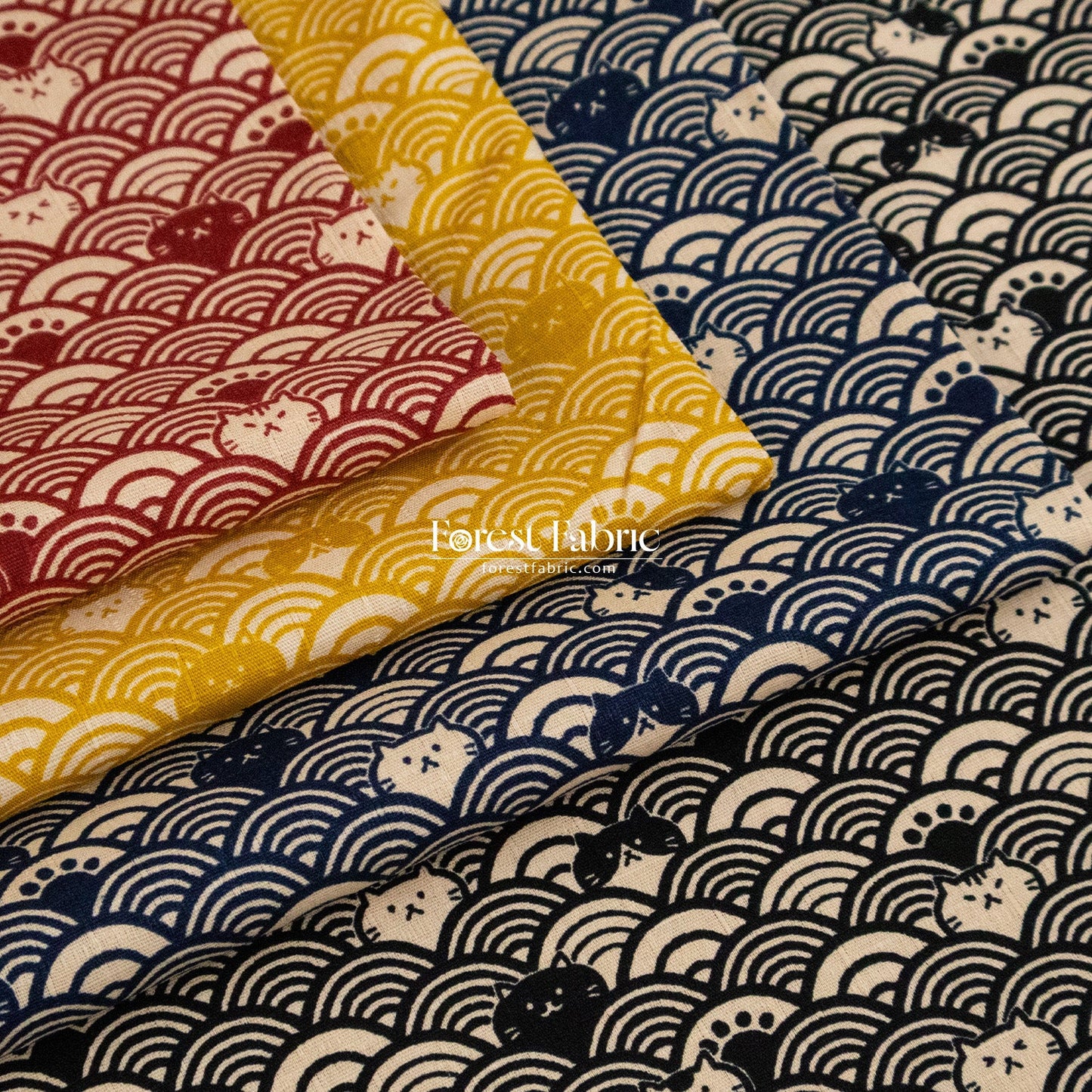 dobby - The Ocean of Whiskers fabric - FO:REST Fabric 布恩堂Liberty fabrictana lawnjapanese fabricykk zipper
