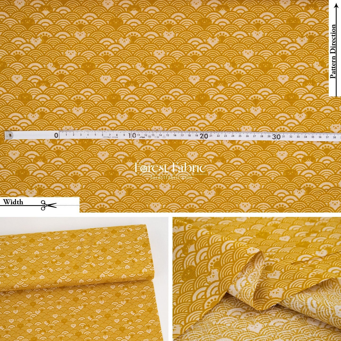 dobby - The Ocean of Whiskers fabric - FO:REST Fabric 布恩堂Liberty fabrictana lawnjapanese fabricykk zipper