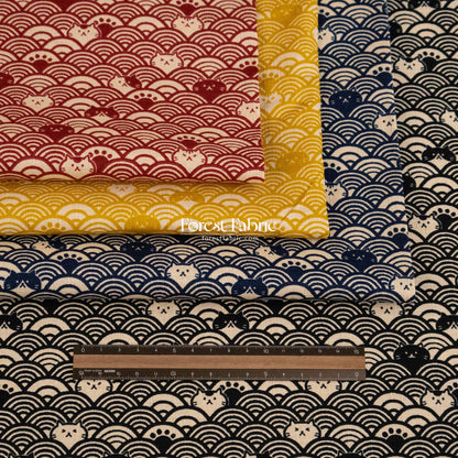 dobby - The Ocean of Whiskers fabric - FO:REST Fabric 布恩堂Liberty fabrictana lawnjapanese fabricykk zipper