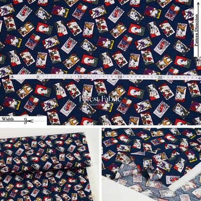 dobby - Whispers of the Card Cat fabric - FO:REST Fabric 布恩堂Liberty fabrictana lawnjapanese fabricykk zipper
