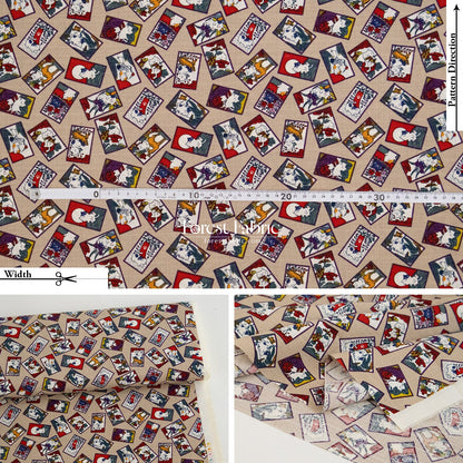 dobby - Whispers of the Card Cat fabric - FO:REST Fabric 布恩堂Liberty fabrictana lawnjapanese fabricykk zipper