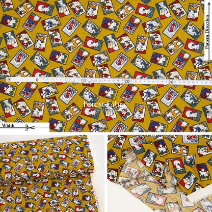 dobby - Whispers of the Card Cat fabric - FO:REST Fabric 布恩堂Liberty fabrictana lawnjapanese fabricykk zipper