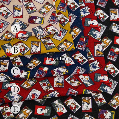 dobby - Whispers of the Card Cat fabric - FO:REST Fabric 布恩堂Liberty fabrictana lawnjapanese fabricykk zipper