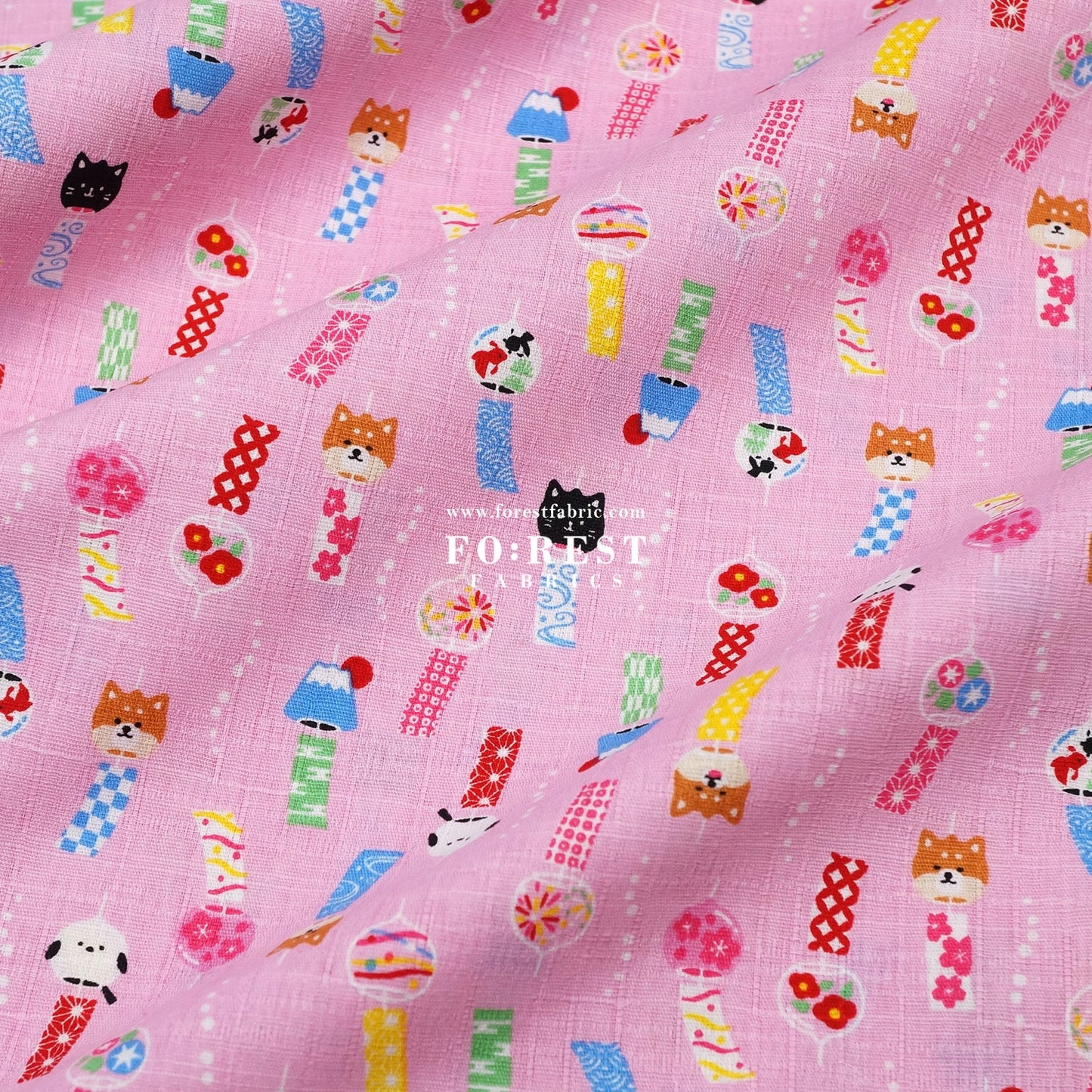 Dobby - Wind Chimes fabric - FO:REST Fabric 布恩堂Liberty fabrictana lawnjapanese fabricykk zipper