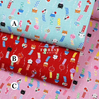 Dobby - Wind Chimes fabric - FO:REST Fabric 布恩堂Liberty fabrictana lawnjapanese fabricykk zipper