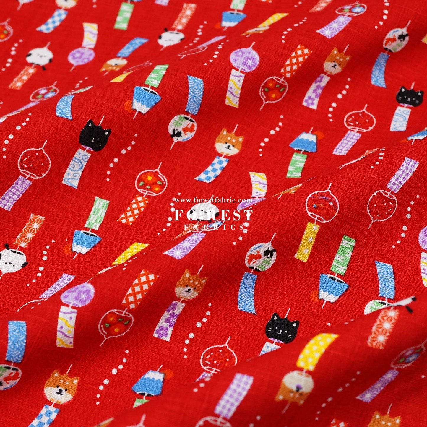 Dobby - Wind Chimes fabric - FO:REST Fabric 布恩堂Liberty fabrictana lawnjapanese fabricykk zipper