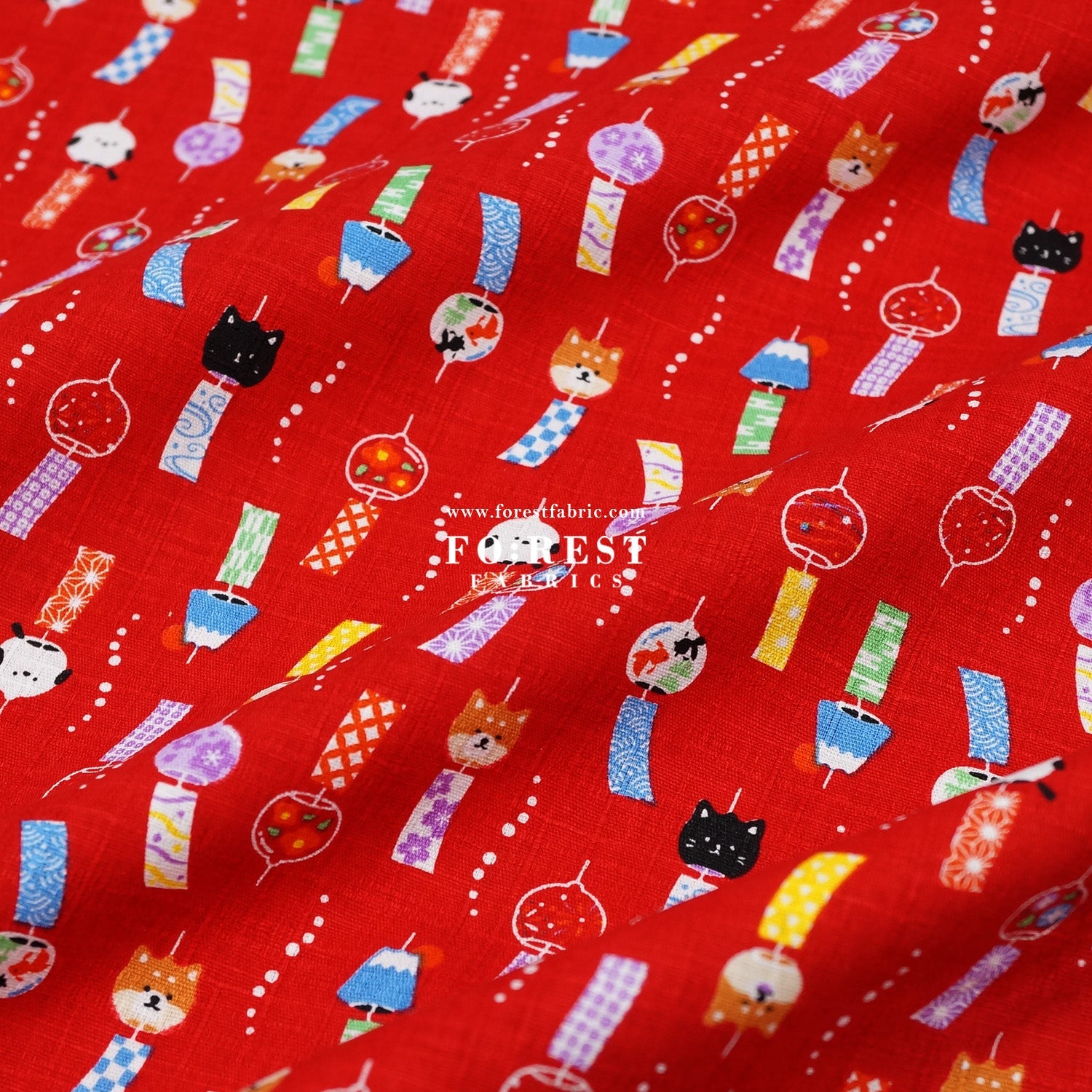 Dobby - Wind Chimes fabric - FO:REST Fabric 布恩堂Liberty fabrictana lawnjapanese fabricykk zipper