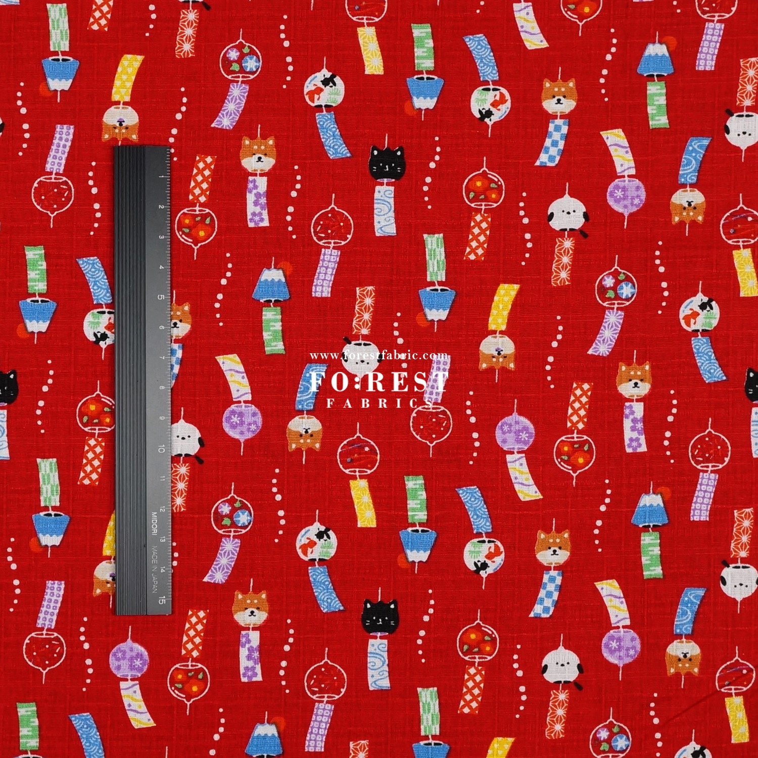 Dobby - Wind Chimes fabric - FO:REST Fabric 布恩堂Liberty fabrictana lawnjapanese fabricykk zipper