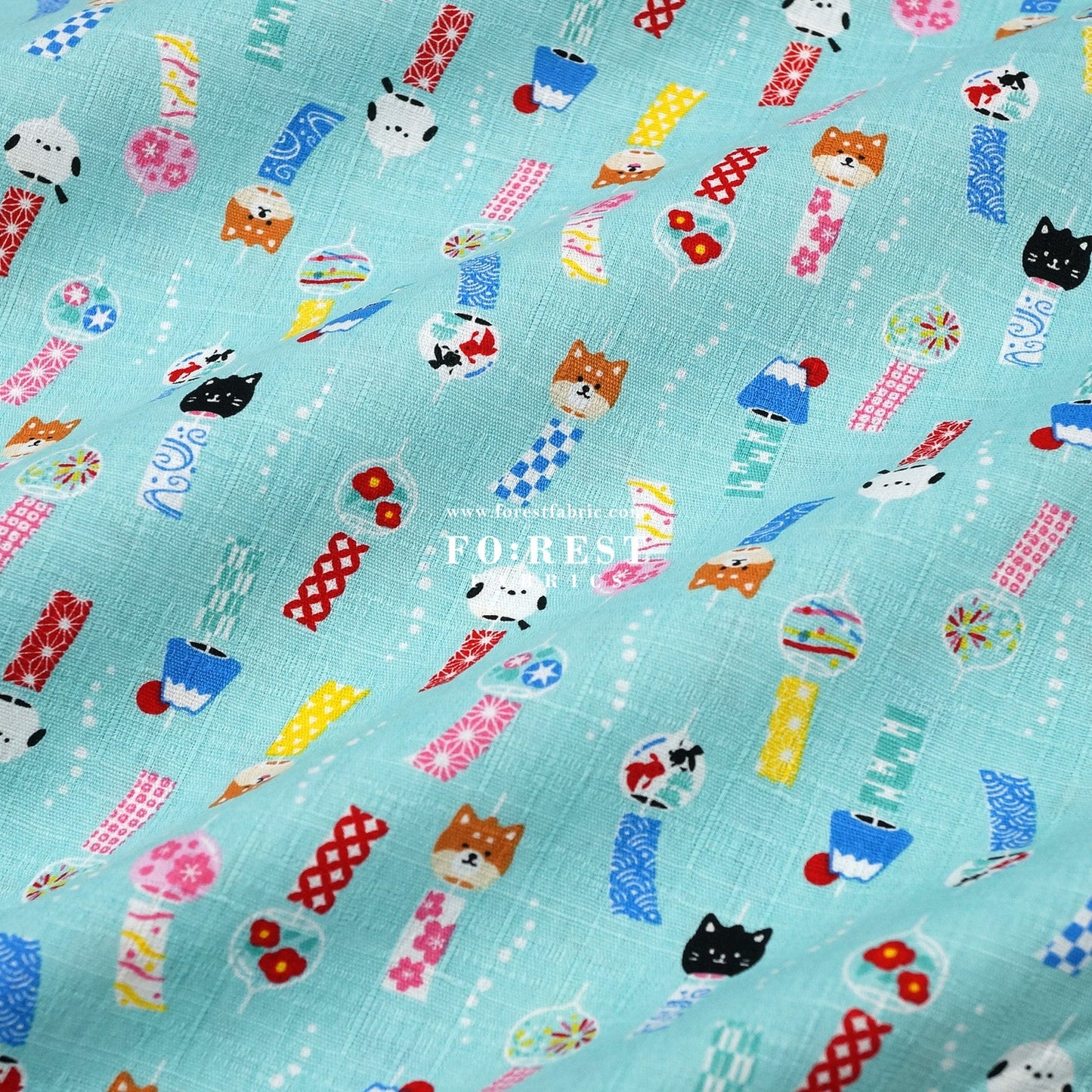 Dobby - Wind Chimes fabric - FO:REST Fabric 布恩堂Liberty fabrictana lawnjapanese fabricykk zipper