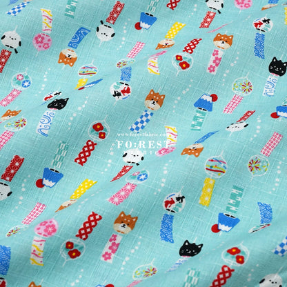 Dobby - Wind Chimes fabric - FO:REST Fabric 布恩堂Liberty fabrictana lawnjapanese fabricykk zipper