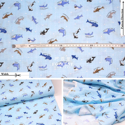 Double Gauze - Shark Fabric Blue Double
