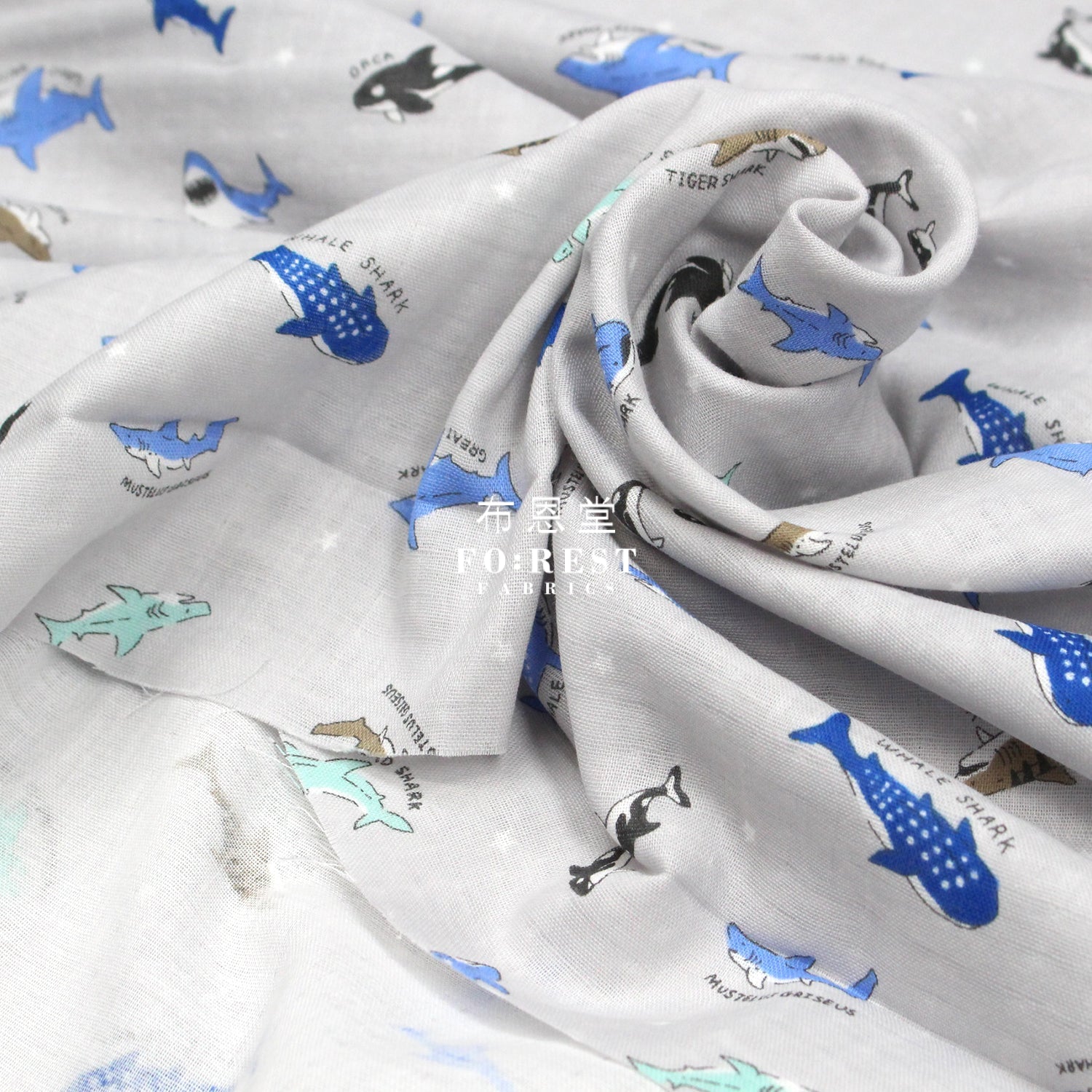 Double Gauze - Shark Fabric Gray Double