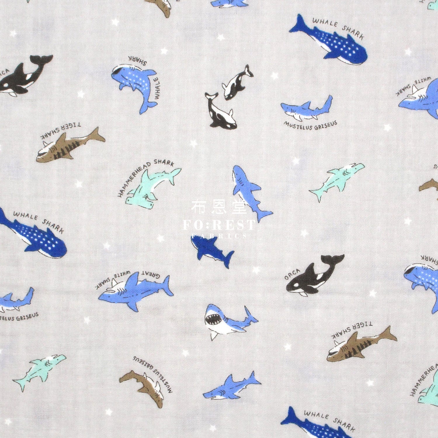 Double Gauze - Shark Fabric Gray Double