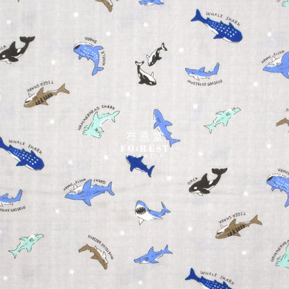 Double Gauze - Shark Fabric Gray Double