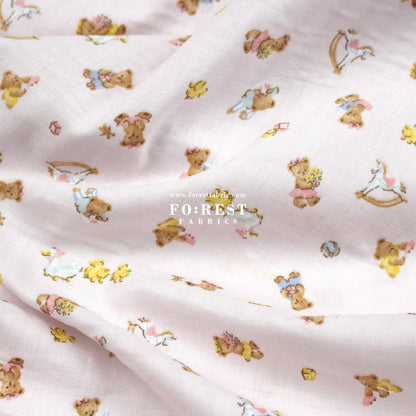 Double gauze - Teddy Bear fabric - FO:REST Fabric 布恩堂Liberty fabrictana lawnjapanese fabricykk zipper