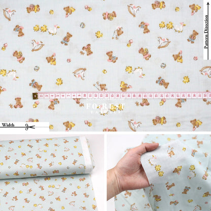 Double gauze - Teddy Bear fabric - FO:REST Fabric 布恩堂Liberty fabrictana lawnjapanese fabricykk zipper